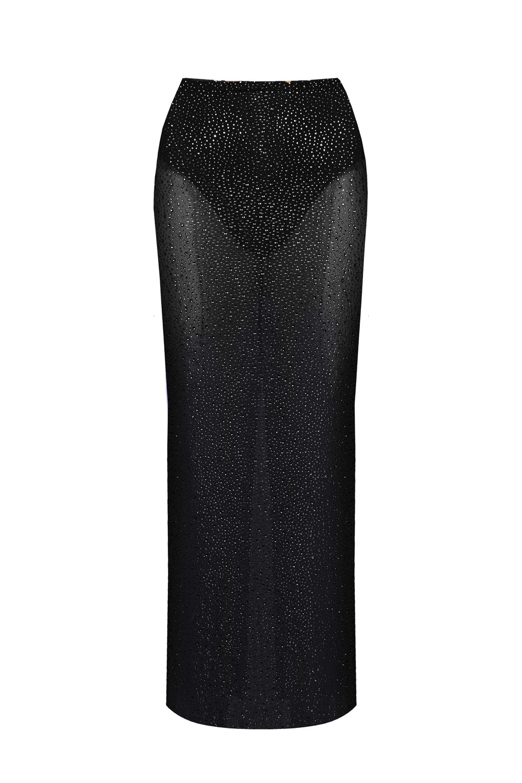 Спідниця Міді З Кристалами Чорна
