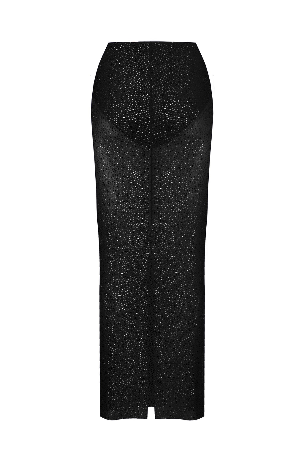 Спідниця Міді З Кристалами Чорна