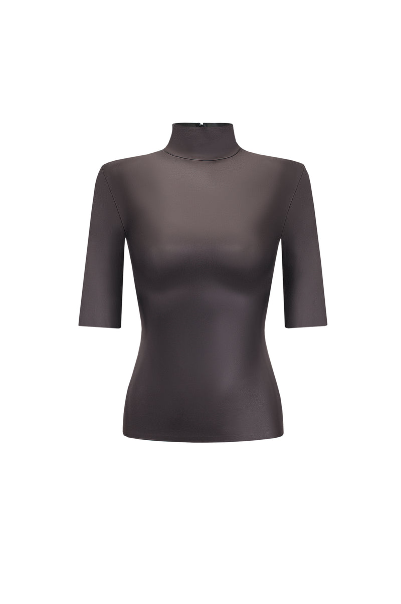 Гольф Із Короткими Рукавами Коричневий