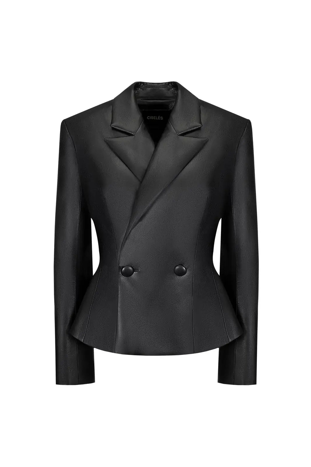 Vegan Leather Tailored Blazer Black - product view 24