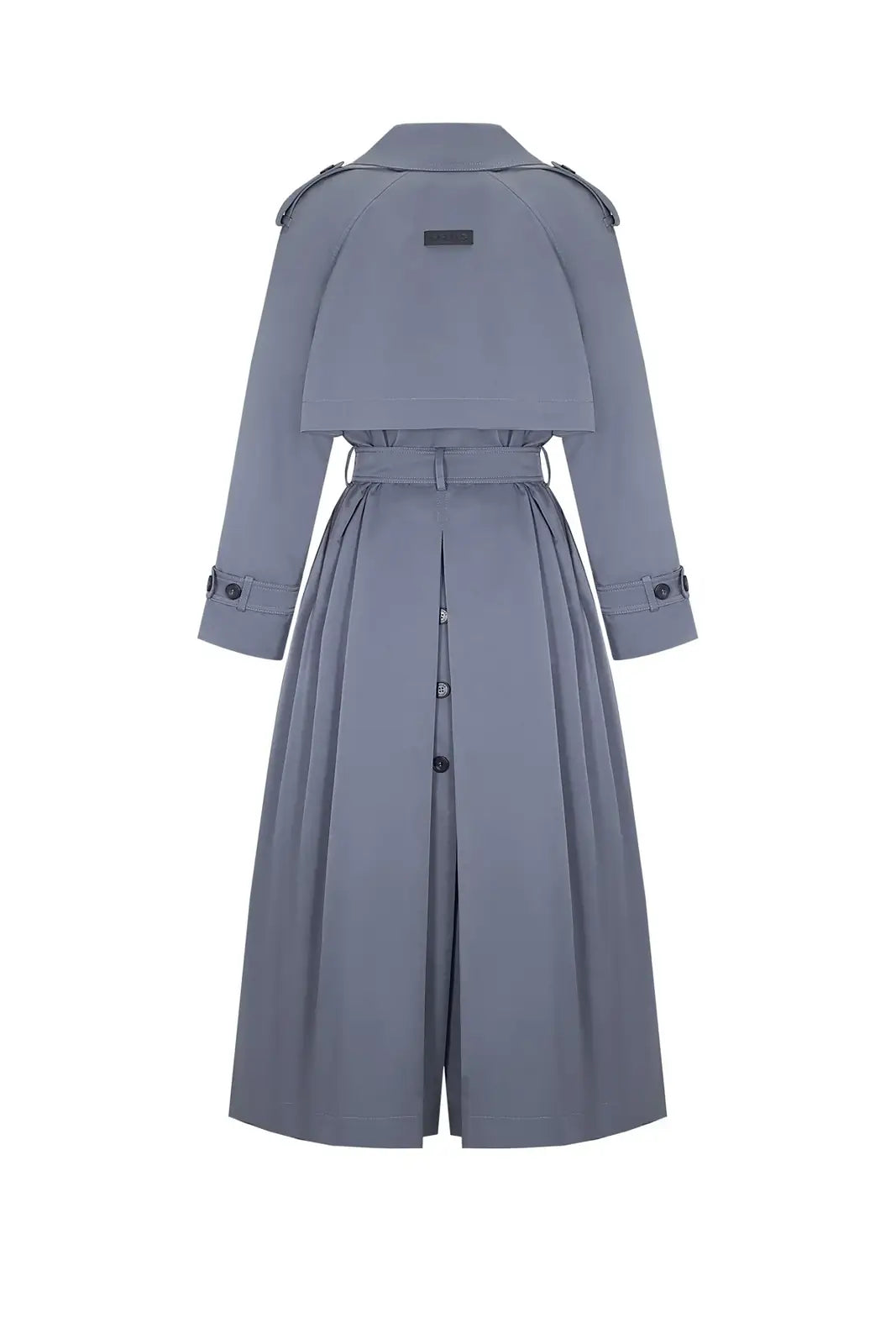 Structured Twill Trench Coat Mist Blue - product view 31