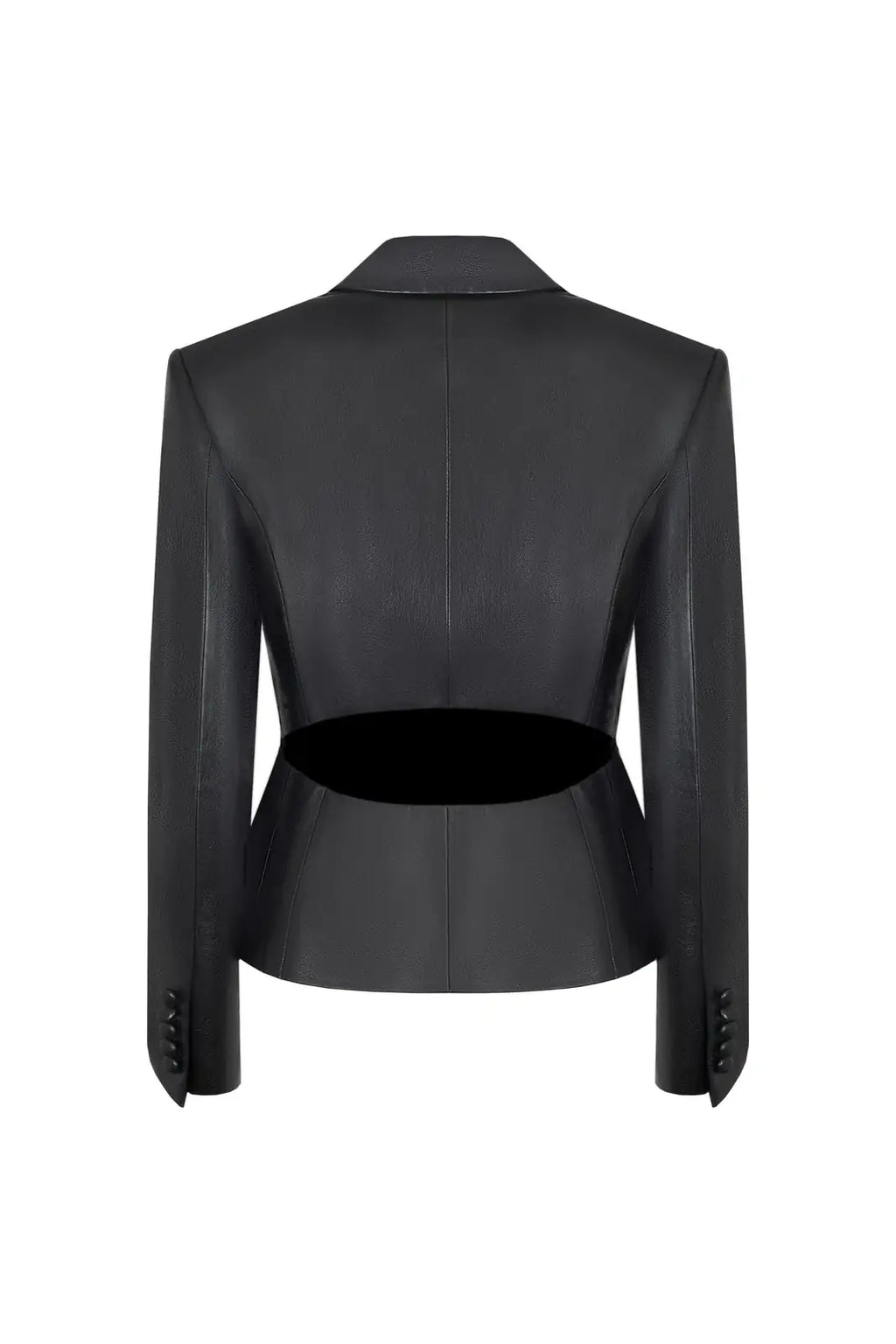 Vegan Leather Tailored Blazer Black - product view 34
