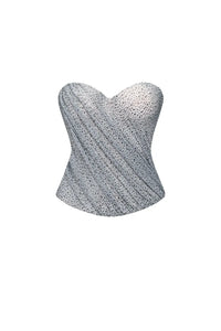 Crystal Draped Corset Soft steel - product view 2
