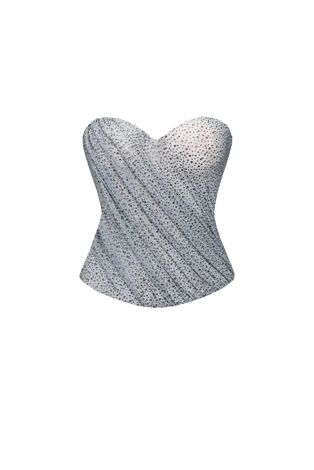 Crystal Draped Corset Soft steel - product view 2
