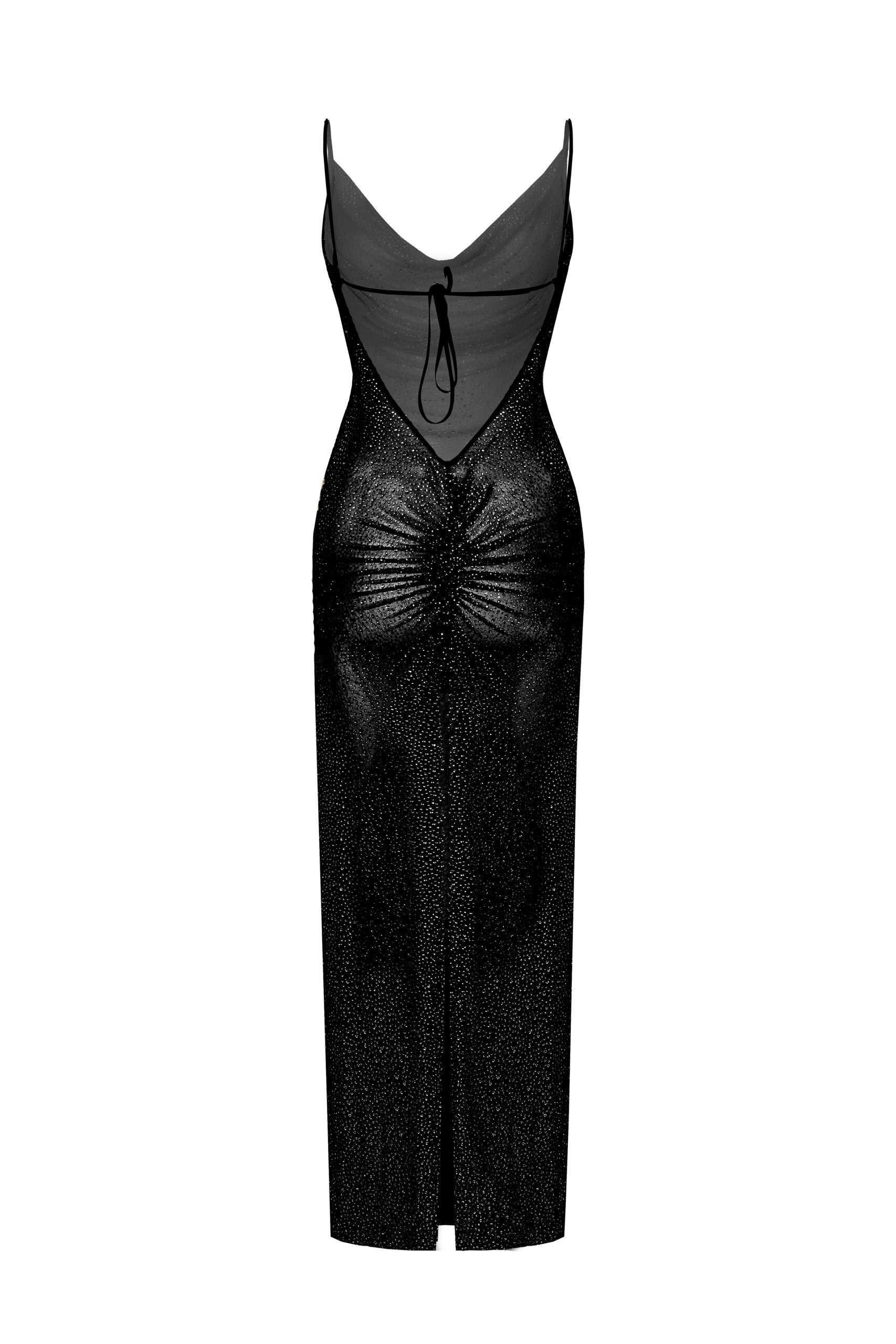 Сукня Вечірня З Кристалами Чорна