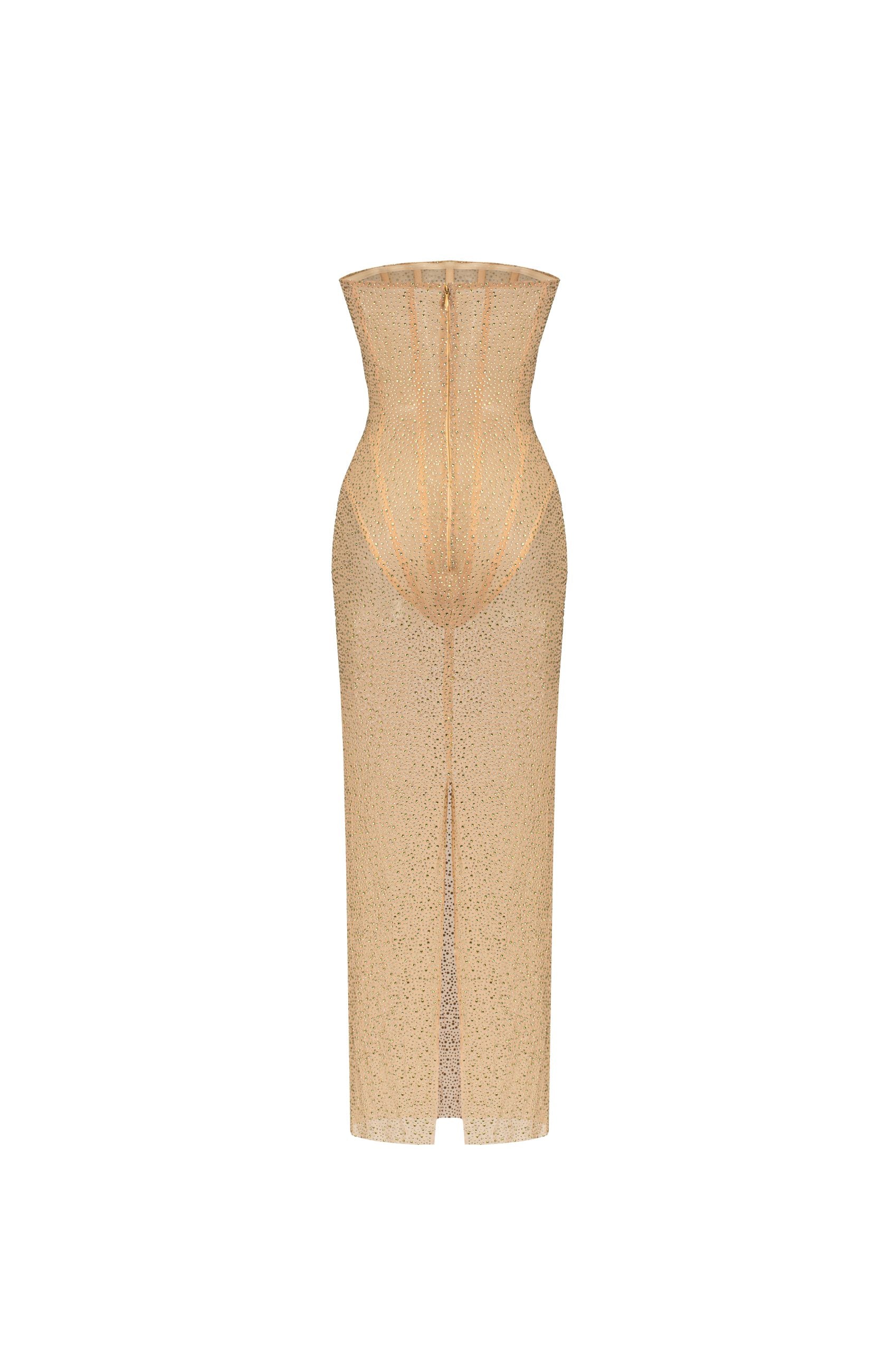 Сукня Корсетна З Кристалами Золота