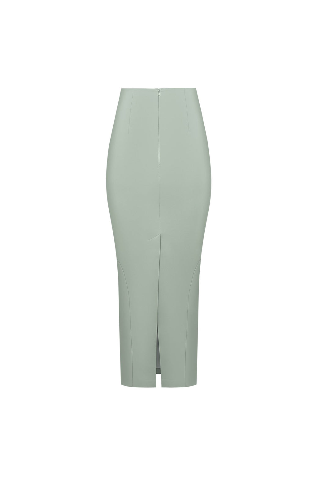 Спідниця Рельєфна Міді Пастельно-Зелена