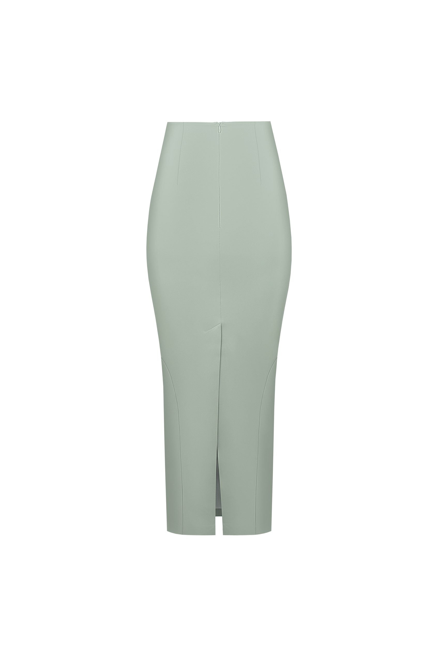 Спідниця Рельєфна Міді Пастельно-Зелена