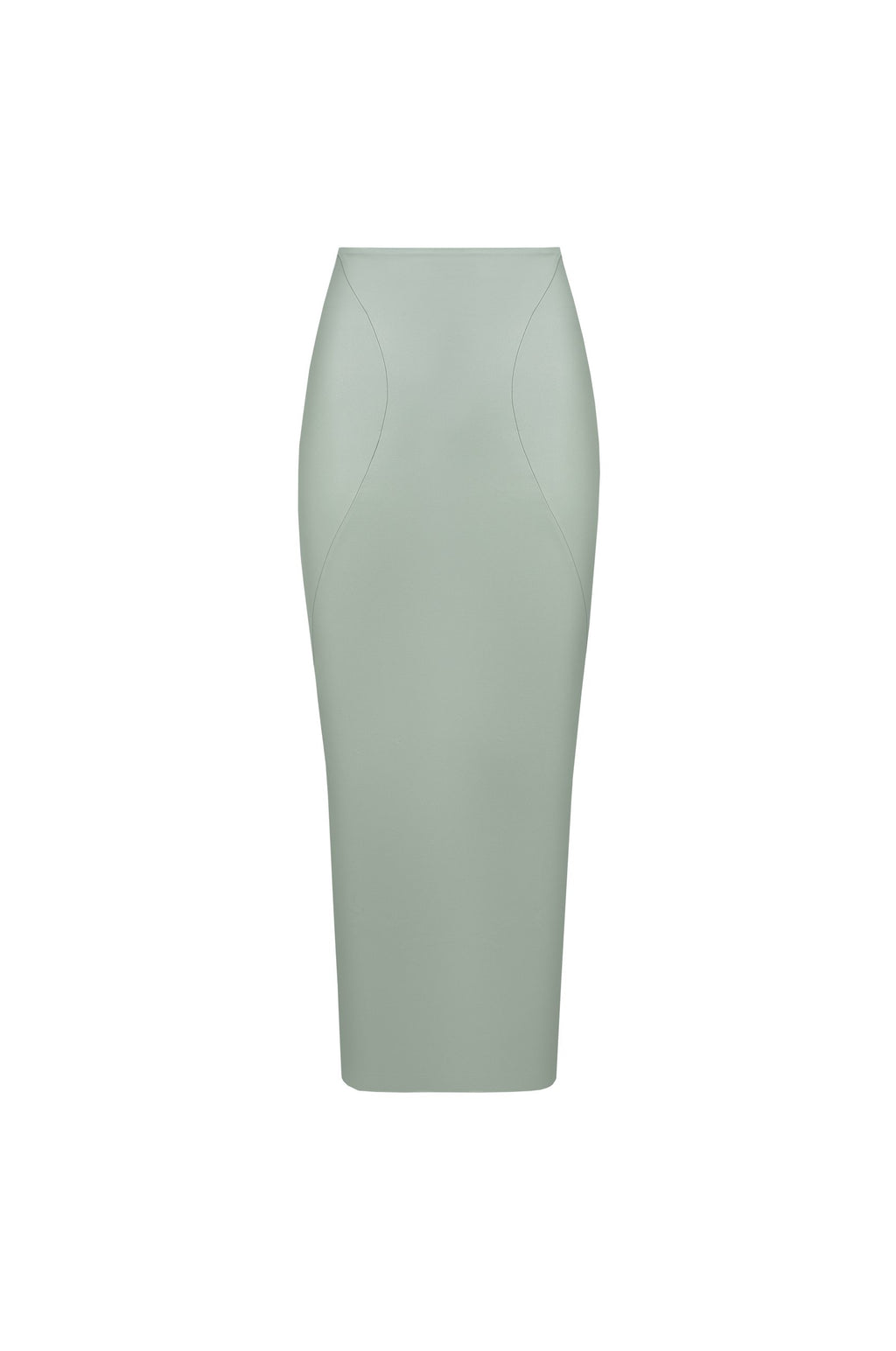 Спідниця Рельєфна Міді Пастельно-Зелена