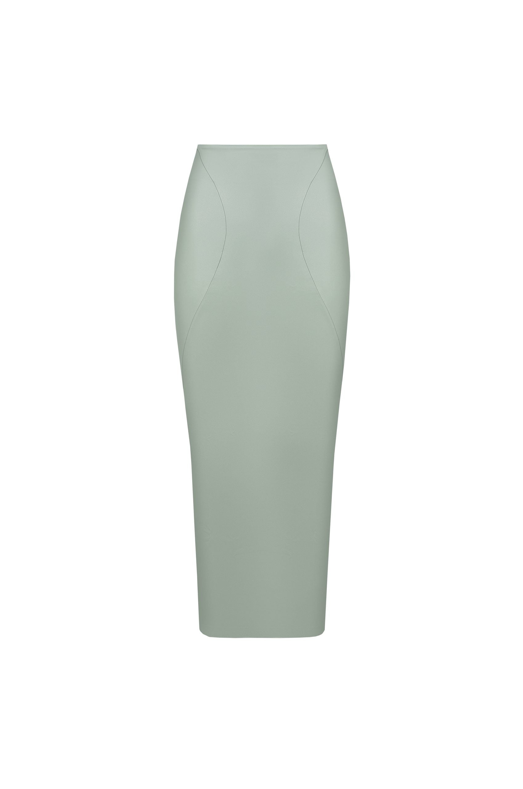 Спідниця Рельєфна Міді Пастельно-Зелена