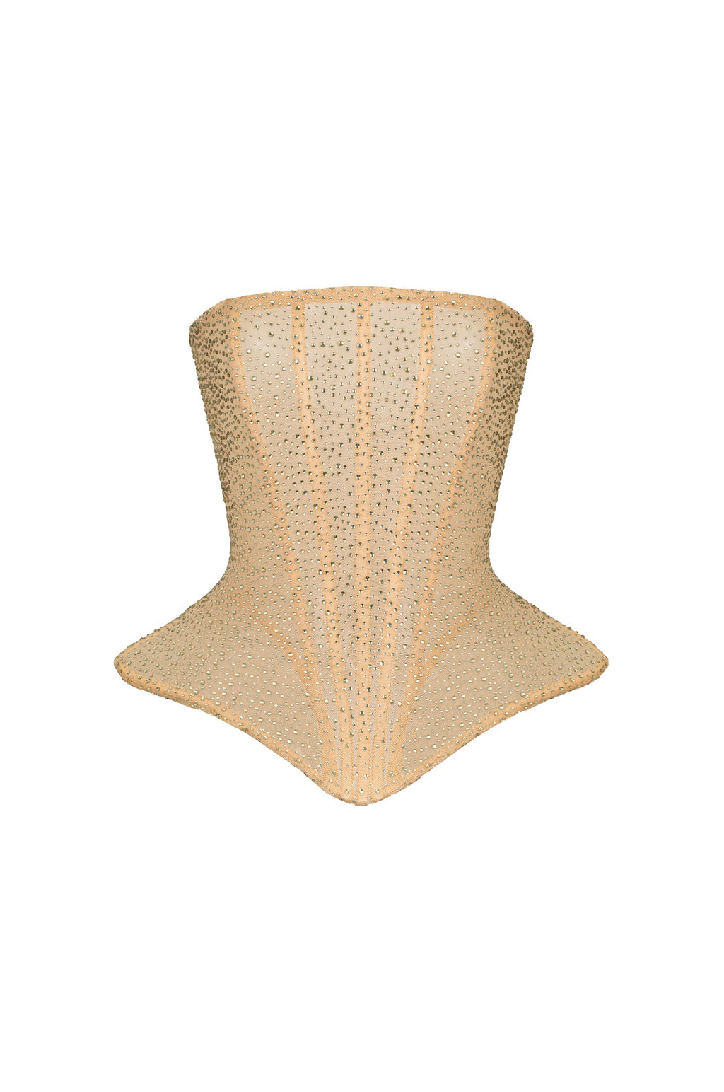 Корсет Фігурний З Кристалами Золотий