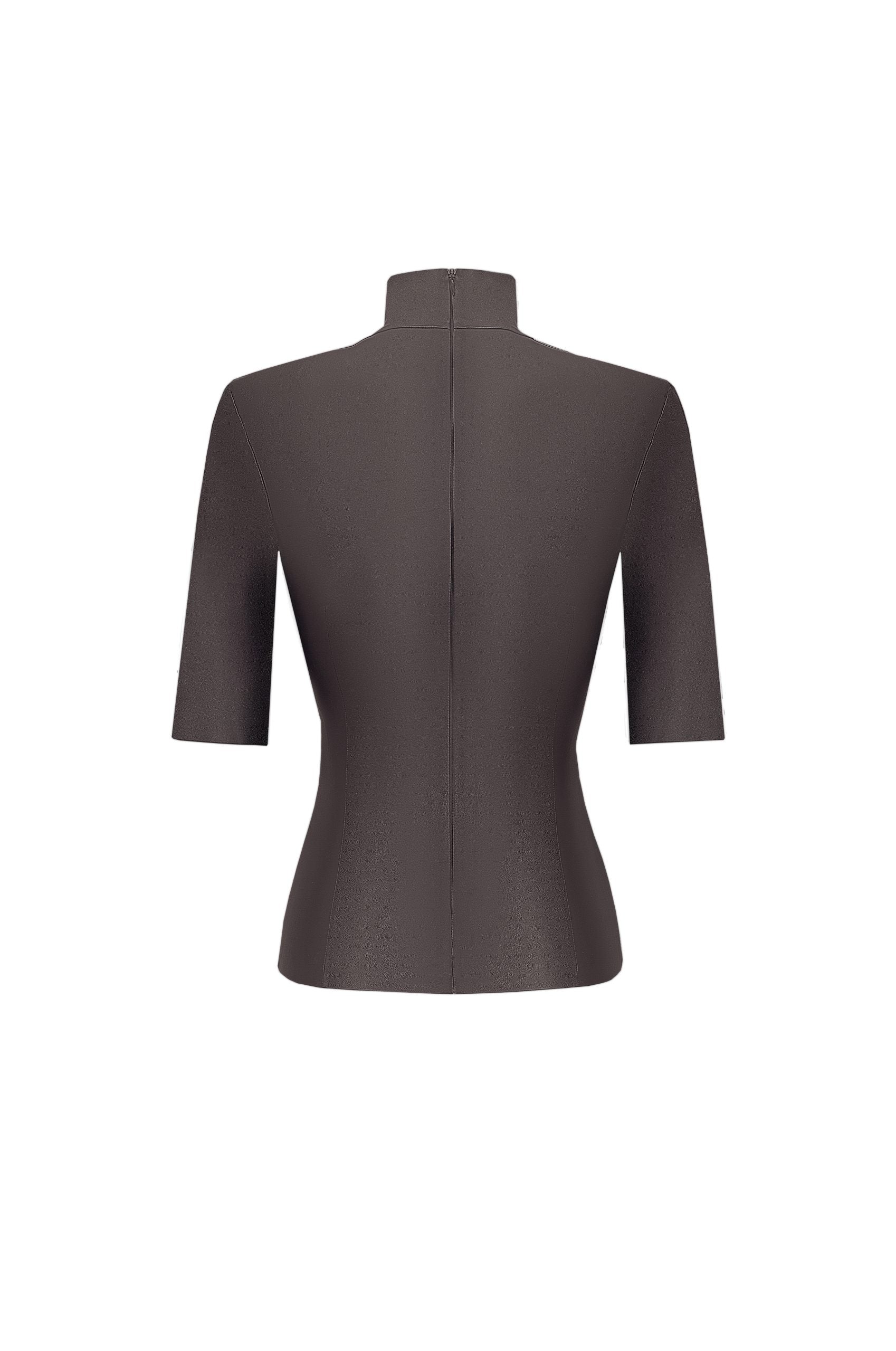 Гольф Із Короткими Рукавами Коричневий