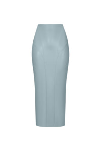Vegan Leather Column Midi Skirt Slate blue - product view 1