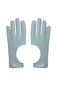 Vegan Leather Gloves Slate blue - product view 1